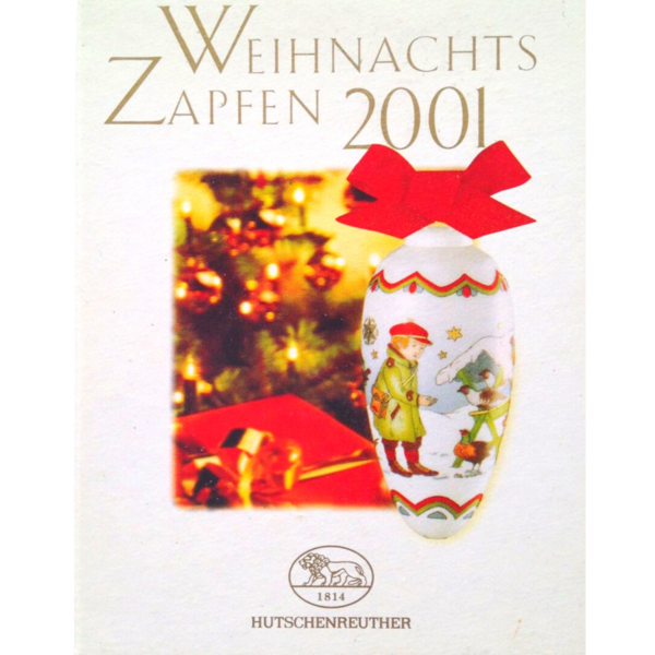 Hutschenreuther Weihnachtszapfen 2001 "Vogelfütterung"